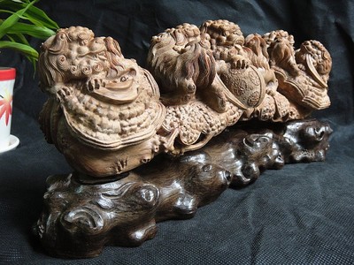 木檀世家印度老山檀香木雕獅子如意 傳統工藝與吉祥寓意的完美融合